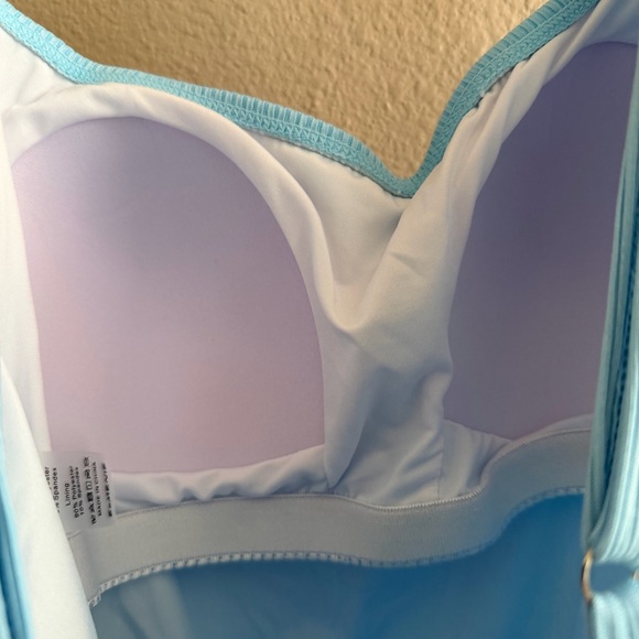 Eomenie Ribbed Blue Tankini Swim Top - Picture 5 of 6